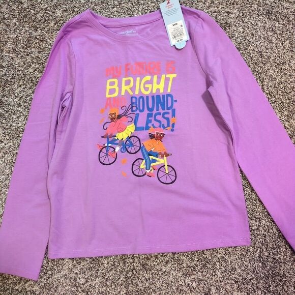 NEW Cat & Jack Girl's Long Sleeve Bright and Boundless Graphic T-Shirt XL 14 - Picture 1 of 5